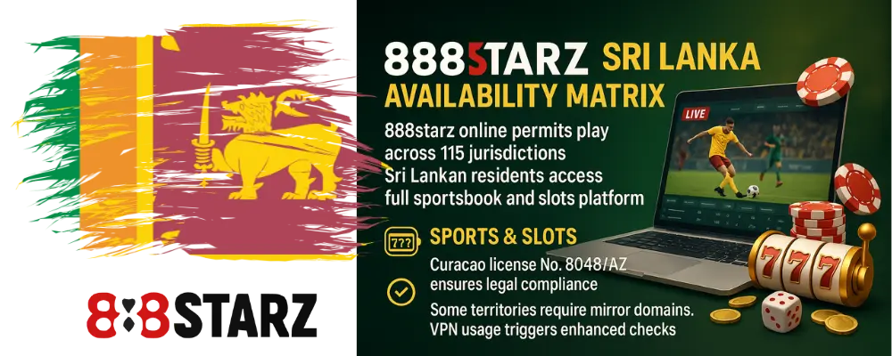 888ස්ටාර්ස් ශ්‍රී ලංකාව ලබා ගැනීමේ හැකියාව අනුකෘතිය
